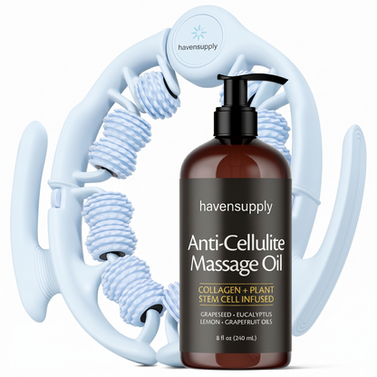 Cellulite Oil and Lymphatic Massager Bundle