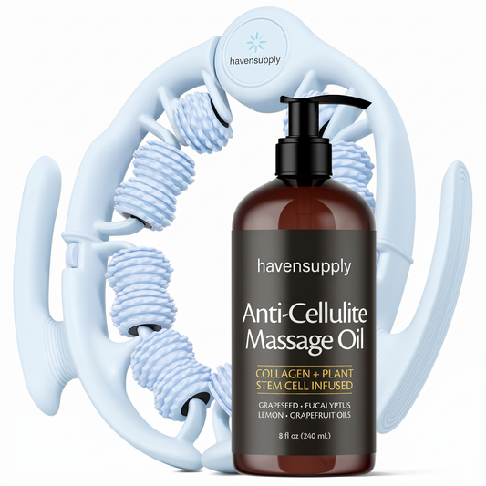 Cellulite Oil and Lymphatic Massager Bundle
