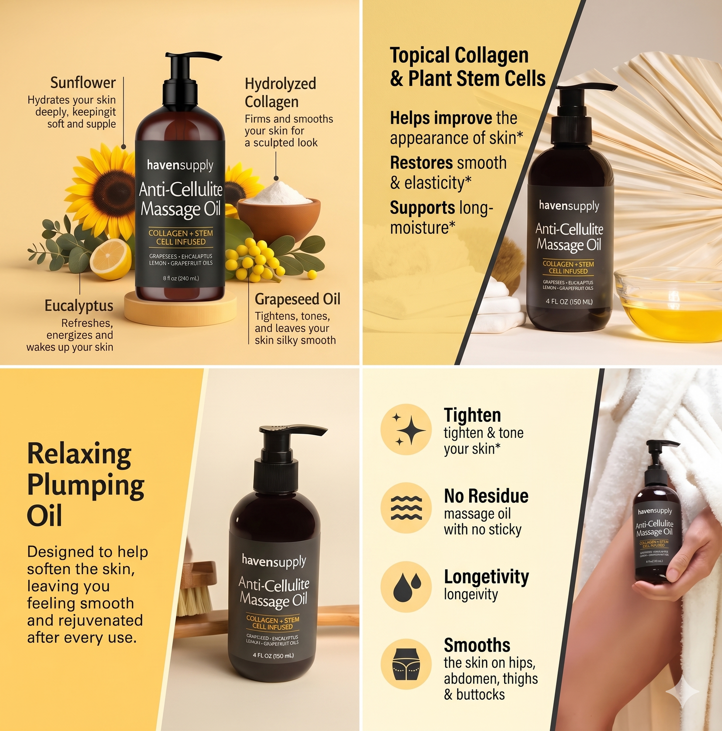 Cellulite Oil and Lymphatic Massager Bundle